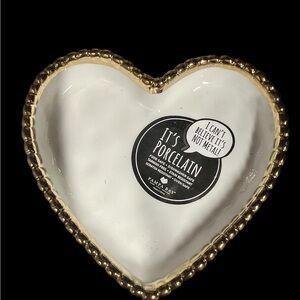 Two pc. Heart Pampa Bay porcelain set. Brand new with tags, never used